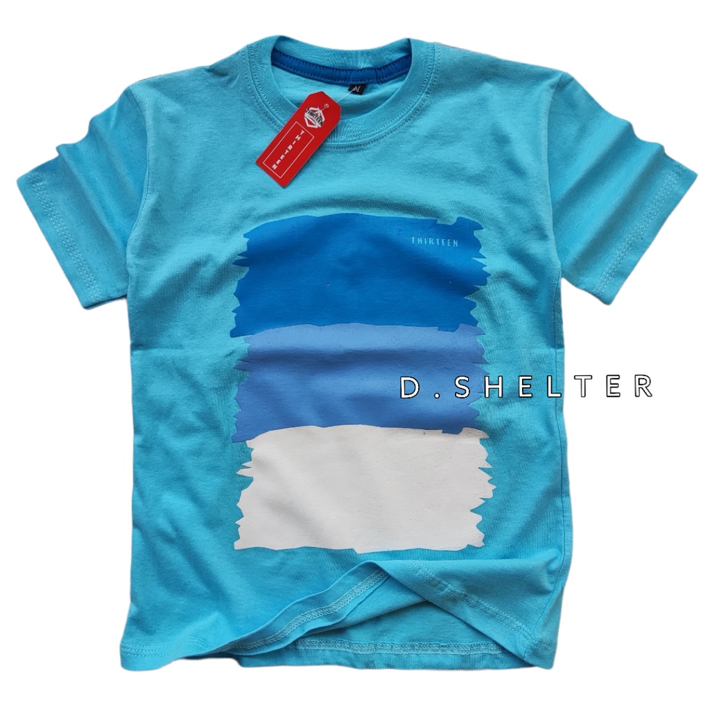 BAJU KAOS ANAK THIRTEEN BIRU MUDA CODE 068