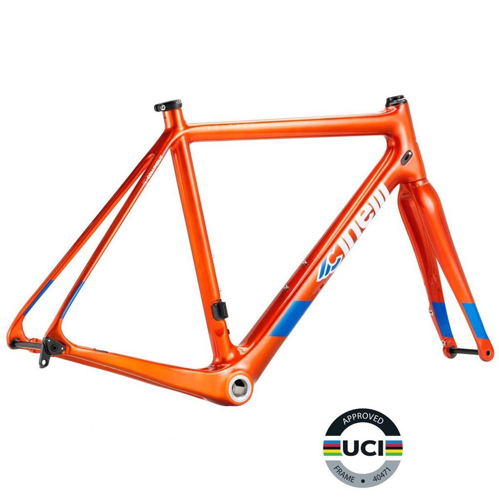 CINELLI VELTRIX DISC FRAMESET - BLUE BURNS ORANGE