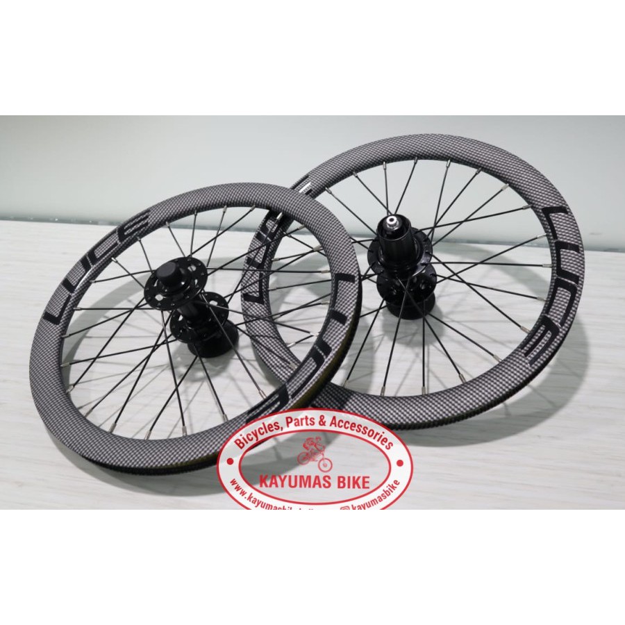 WHEELSET 16 349 LUCE DISC BRAKE CARBON LOOK JANGKRIK SEPASANG