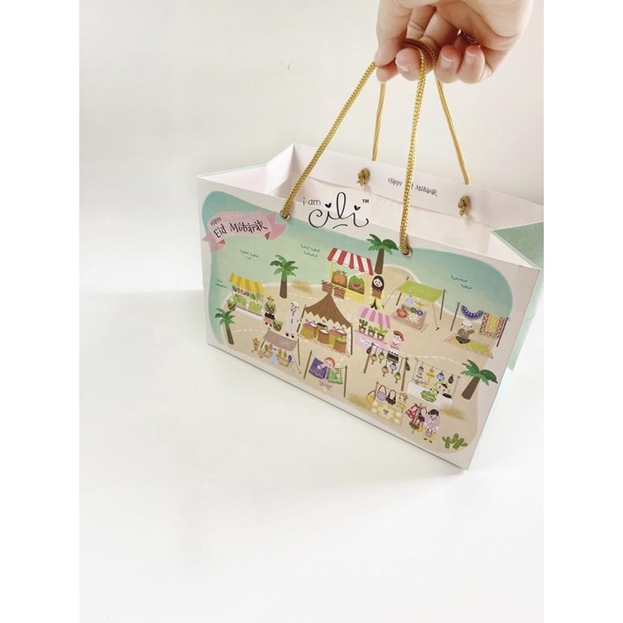

(TERLARIS) Dijual (PPRBAG HAPPYISLAND) paperbag lebaran idulfitri eid ramadan
