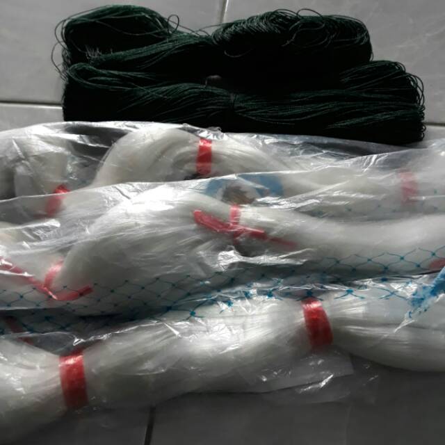 Jaring burung warna putih tinggal pakai panjang 30 lebar 2 m