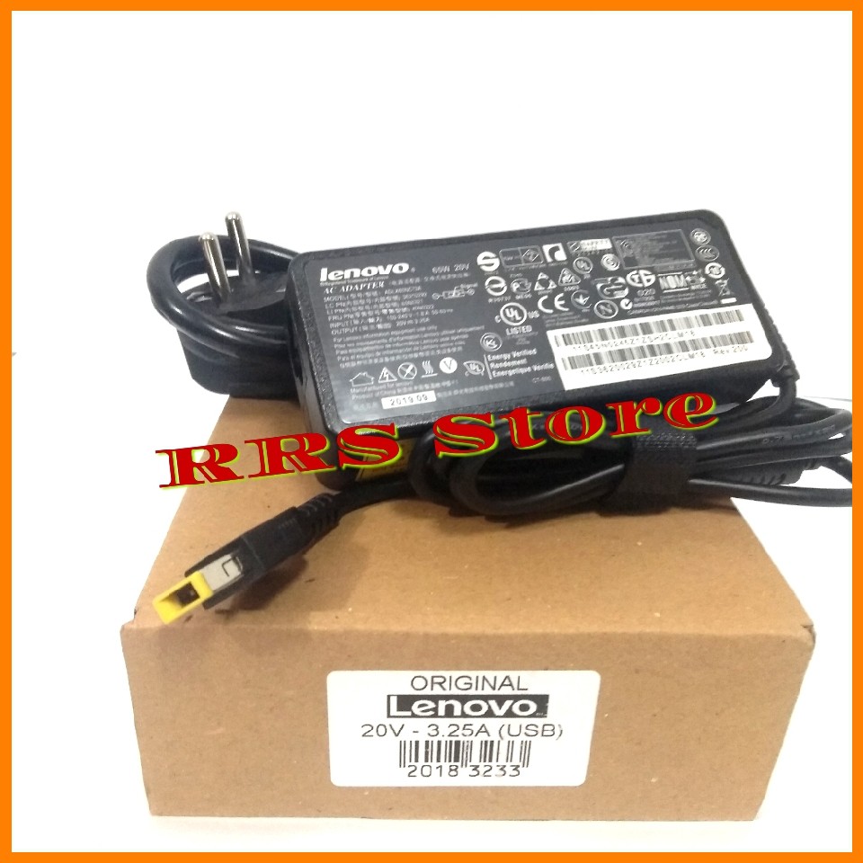 Carger Lenovo Adaptor Laptop Lenovo Adaptor Charger Laptop Lenovo Output 20V 3.25A USB