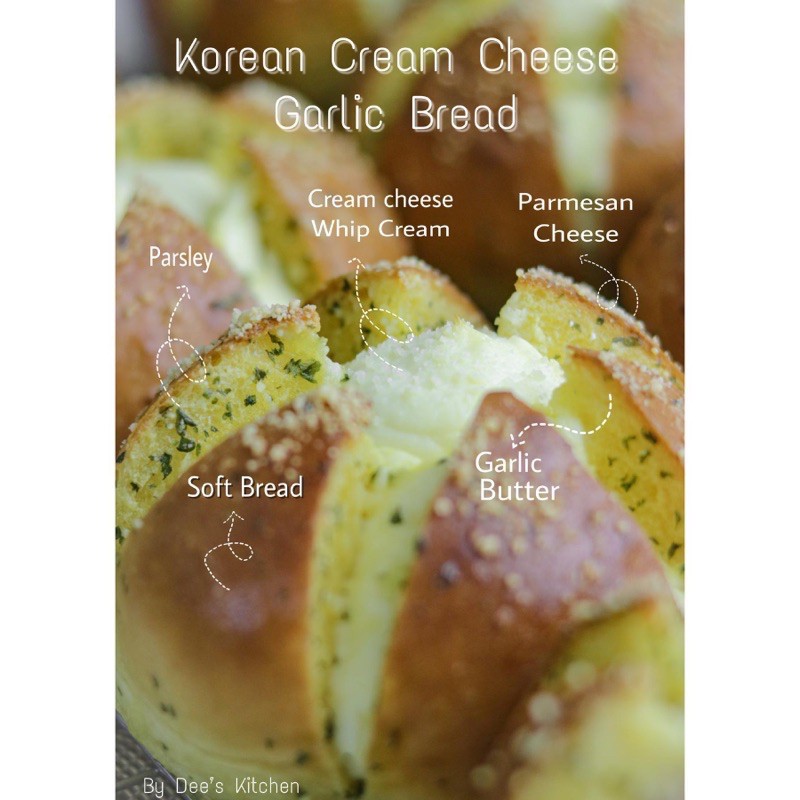 

Korean cream cheese garlic Bread
