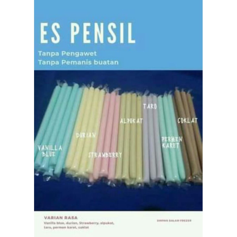

HOT PROMO ES PENSIL VIRAL (harga grosir 1 pack isi 65 pcs)