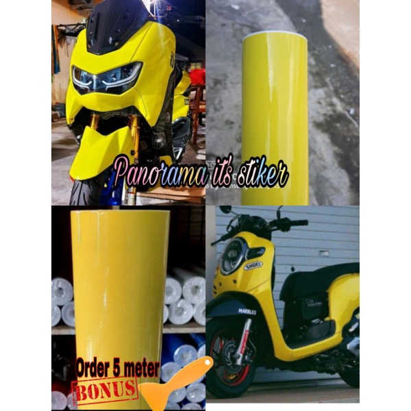 Jual Sticker Skotlet Motor Warna Kuning Doff Sekotlet Motor Kuning