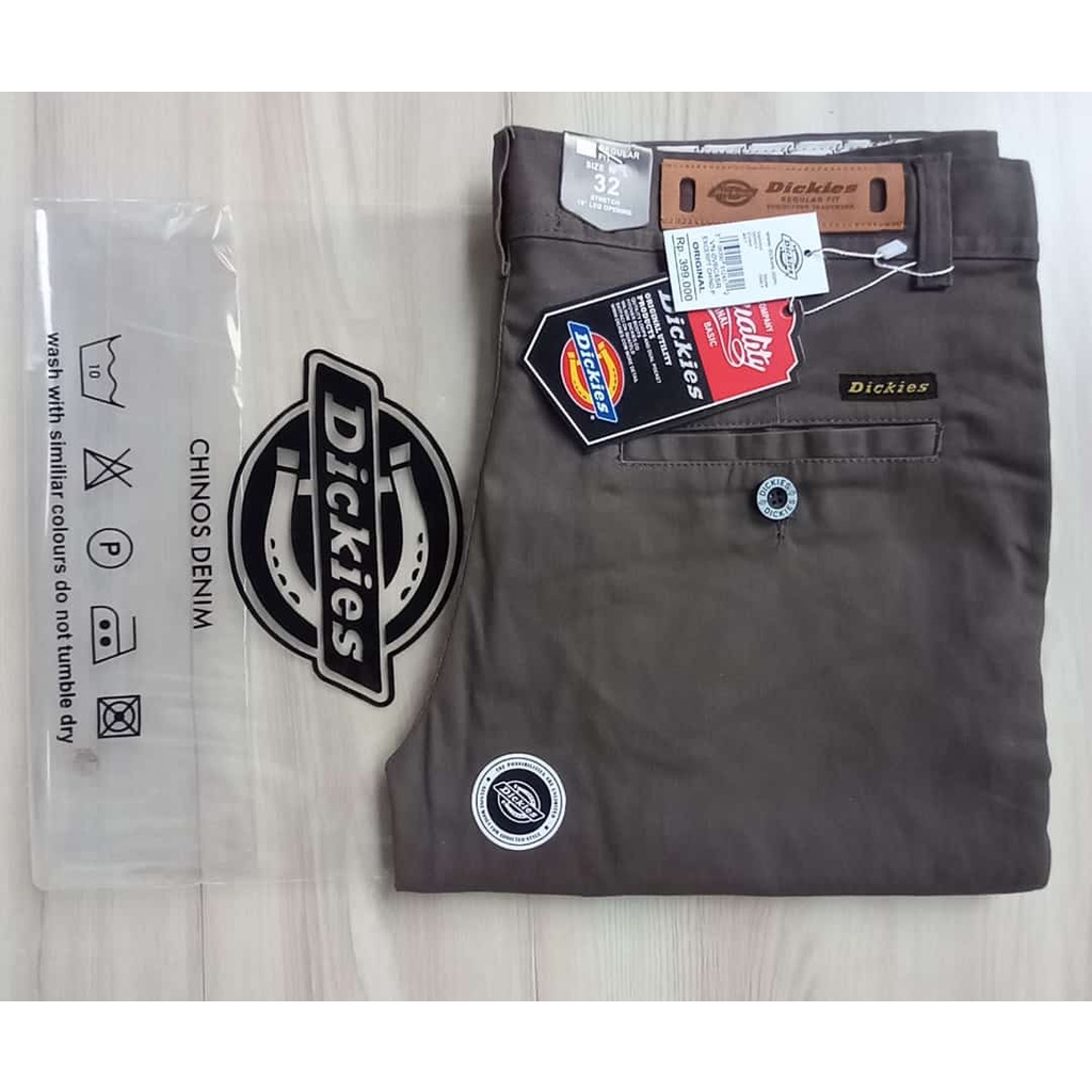 Celana Chino Panjang Pria Abu Abu Dickies Full Acc