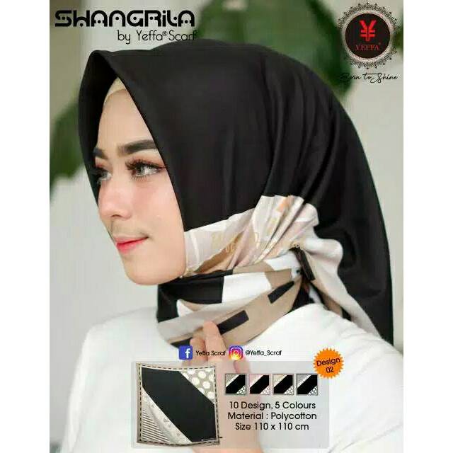 Jilbab segiempat shangrila by yeffa scarf terbaru