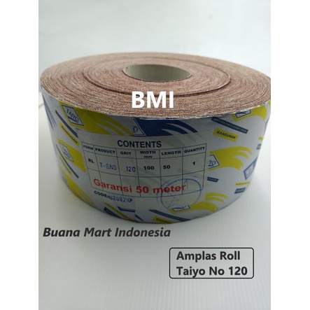 Amplas Roll Taiyo No 120 | Amplas Meteran Grit 120 | Amplas Besi