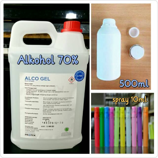 Hand Sanitizer 10 ml 500 ml Alkohol 70%