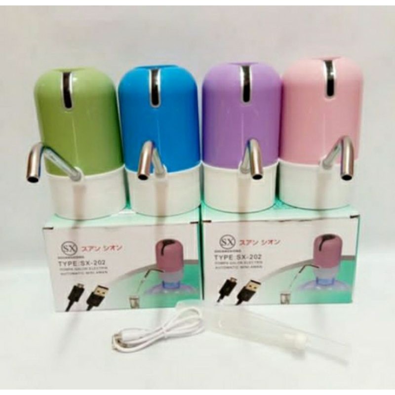 Pompa air galon elektrik warna warni (1kg muat 5pcs) dispenser air elektrik SX-201