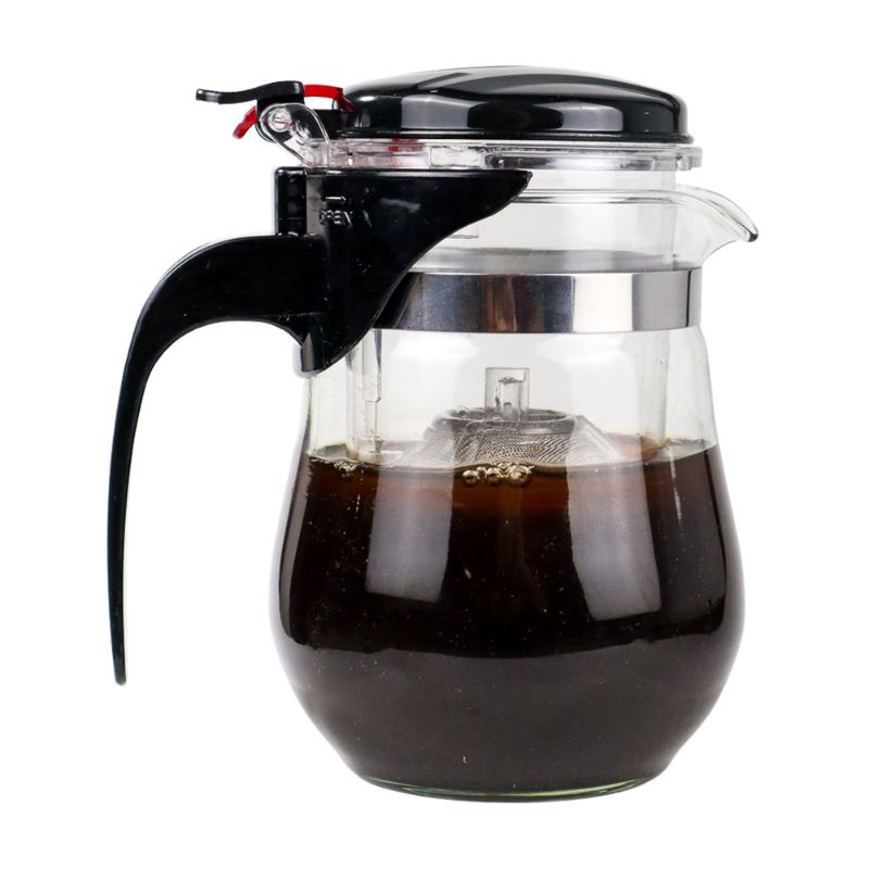 Tea Pot China 750ml Glass Mesh Filter Pot Kaca Saringan Teh