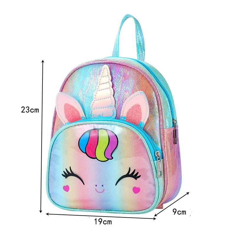 Tas Ransel Unicorn gradasi  shiny TU071 backpack anak perempuan sd paud tas punggung