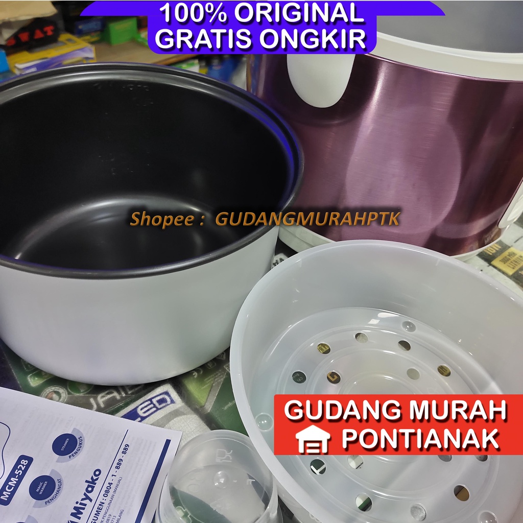 Ricecooker Miyako 528 SB Penanak nasi penghangat Rice Cooker / Magic Com MCM-528 SB / MCM 528 SB