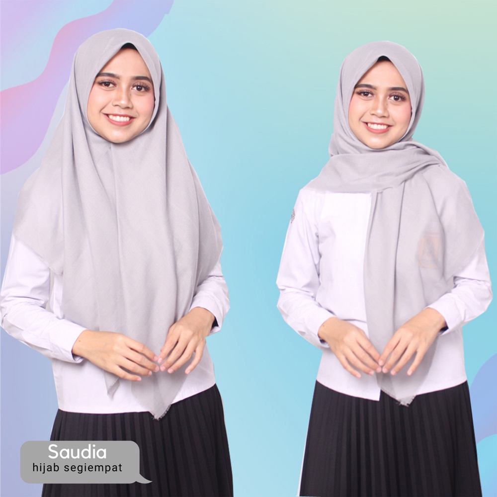 KERUDUNG SEGI EMPAT UNTUK SEKOLAH / JILBAB ANAK SEKOLAH / JILBAB SEKOLAH MODEL SEGIEMPAT / KERUDUNG SEKOLAH SAUDIA POLOS