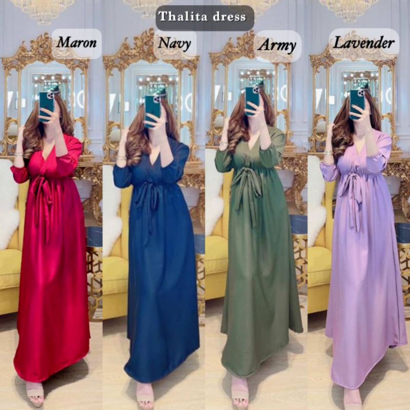 DRESS MALIKA POLOS BAJU WANITA DRESS WANITA