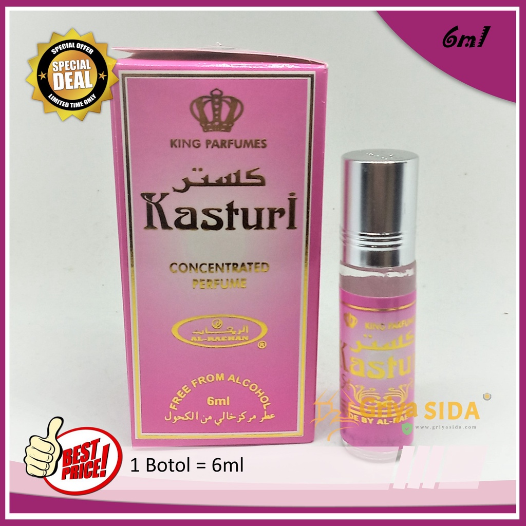 Parfum Kasturi 6ml alraehan aroma Kasturi al raehan mirip al rehab parfum Harga grosir PROMO!!