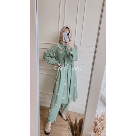 Series Peterpan Long Set-Teal