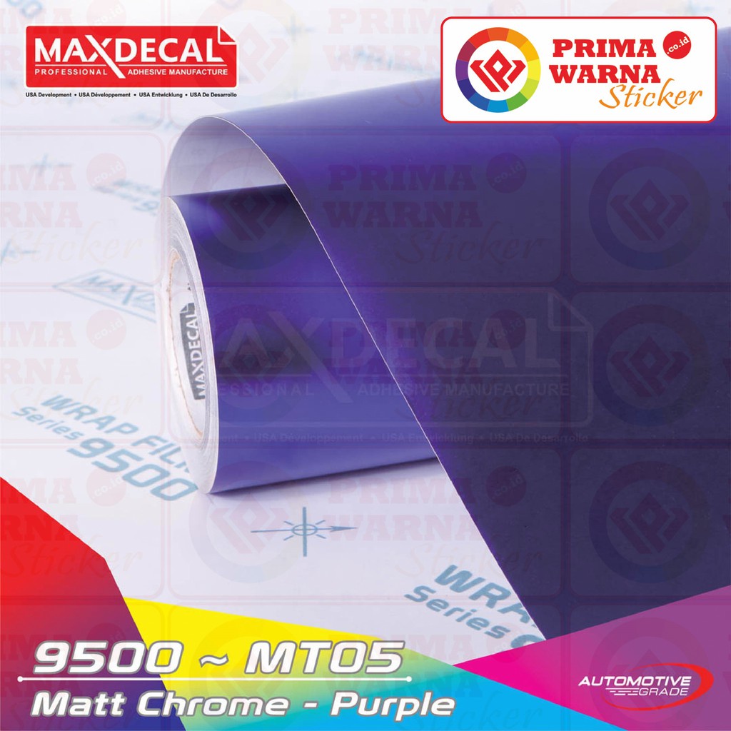 Maxdecal 9500 MT05 Matte Chrome Purple, Wrap Series Sticker, Meteran Lebar 152cm