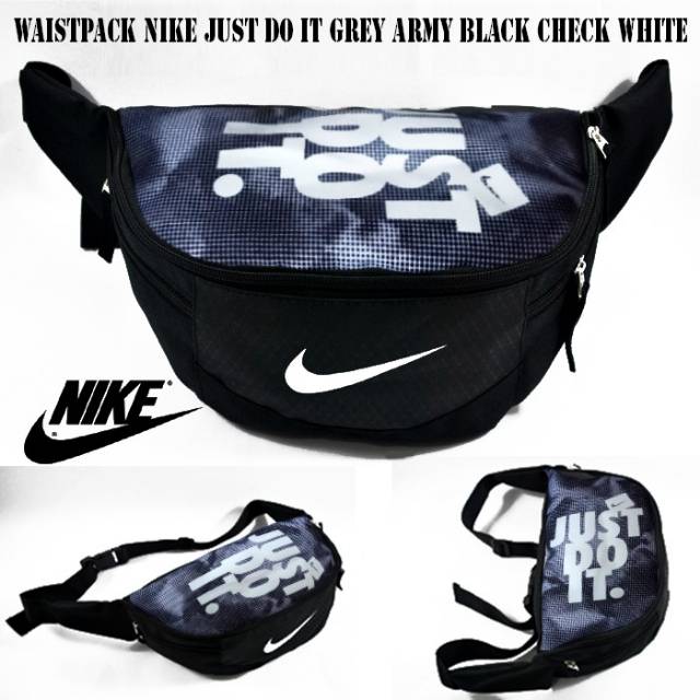 Waist Bag Tas Pinggang Selempang Pria Nike Casual Sporty Stylish 528 Black Gold