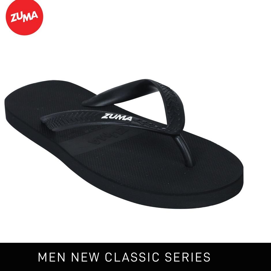 Jangan Ketinggalan order..  Zuma Men Classic 1/Sandal Jepit Sandal Karet Pria - Hitam