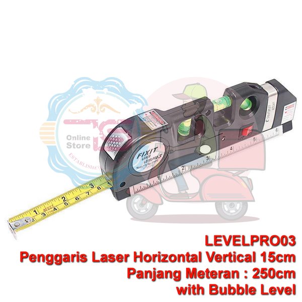 

HS 25cm LEVELPRO03 LevelPro Level Pro 03 Penggaris Laser Waterpass Infrared