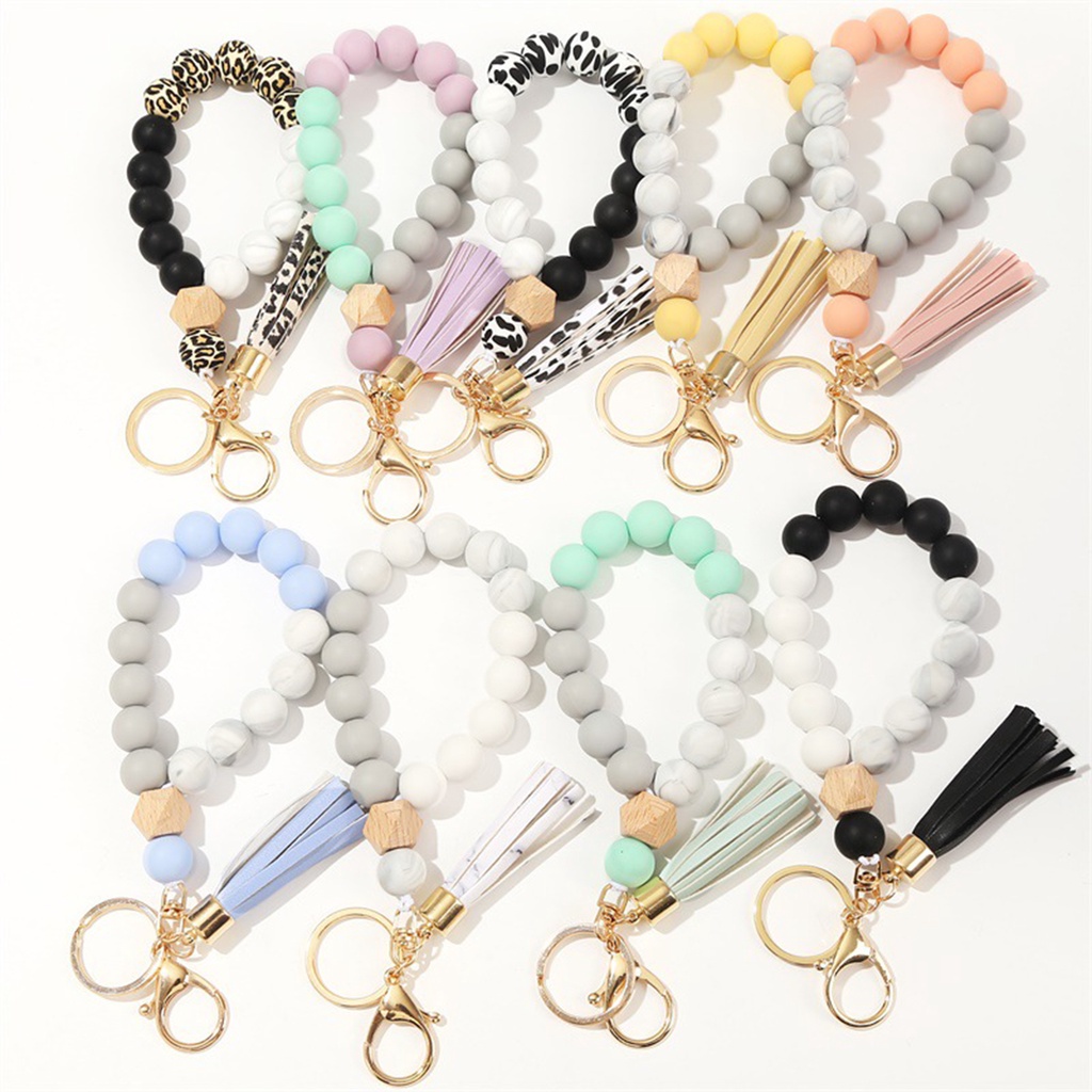 Hu Hu Hu Hu Hu Alat Bantu Pasang Kacamata♡ Gelang Gantungan Kunci Manik-Manik Stretch Portable Untuk Wanita