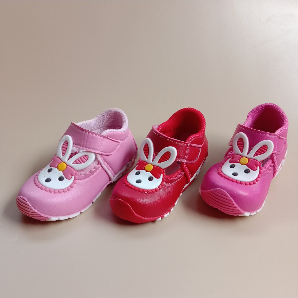 SEPATU ANAK BUNYI BAYI PEREMPUAN USIA 1-3 TAHUN / SEPATU BALITA MURAH - KELINCI