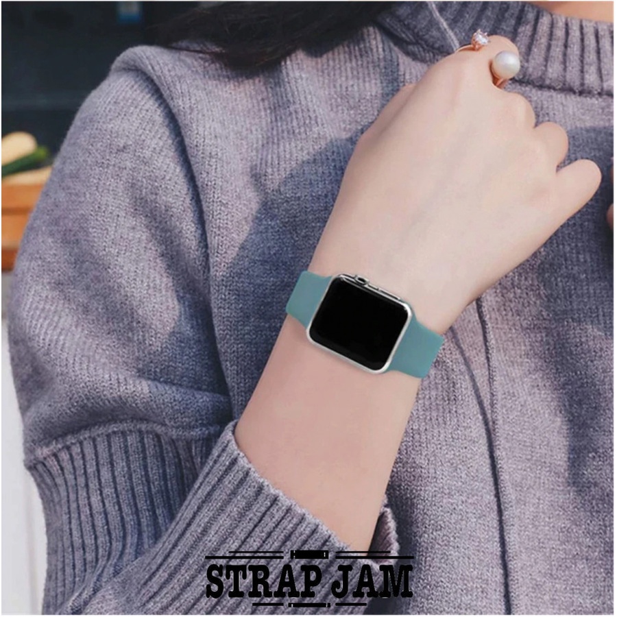 LARGE Strap Apple Watch 42mm 44mm 45mm - Tali Jam Colorful Rubber Silikon Replacement Band