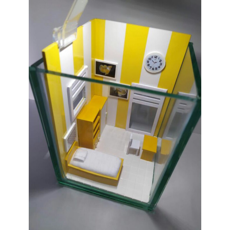 Aquarium Akuarium Soliter Mini Kamar Kos Ikan Cupang MInimalis Unik Terlengkap