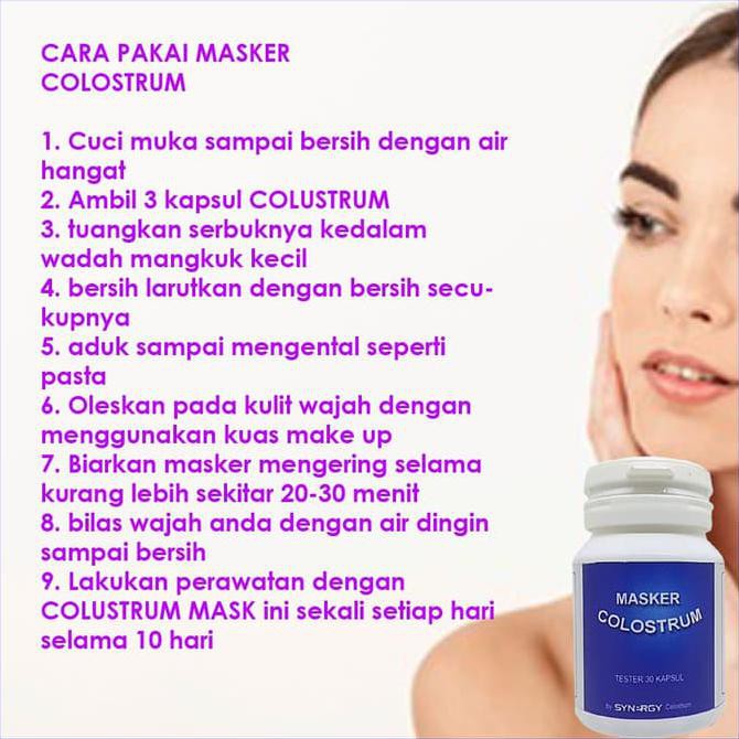 Obat Herbal Pengencang Wajah Masker Colustrum Praktis Dan Aman