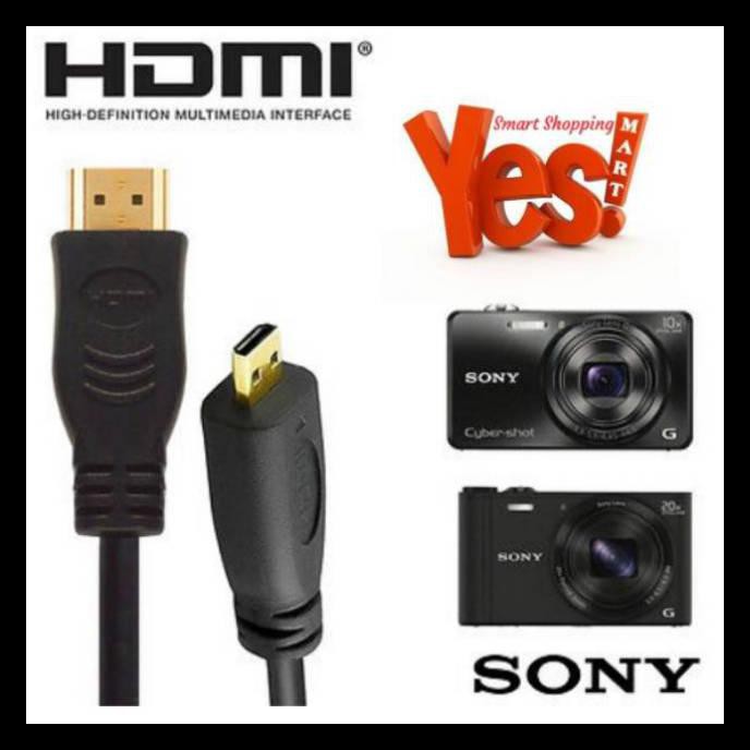 {BISA COD} Kabel HDMI Tipe D Kamera Sony A5000, A5100, A6000, A6300, A6400, A6500 TERBARU Kode 198