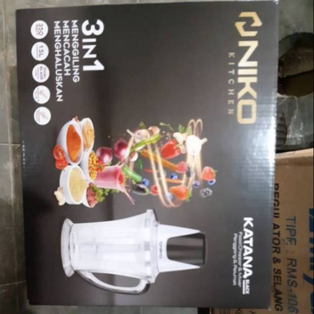 Niko Food Chopper and Mixer Premium Katana Series 3 In 1 1,5 Liter Garansi Resmi Pelumat Daging