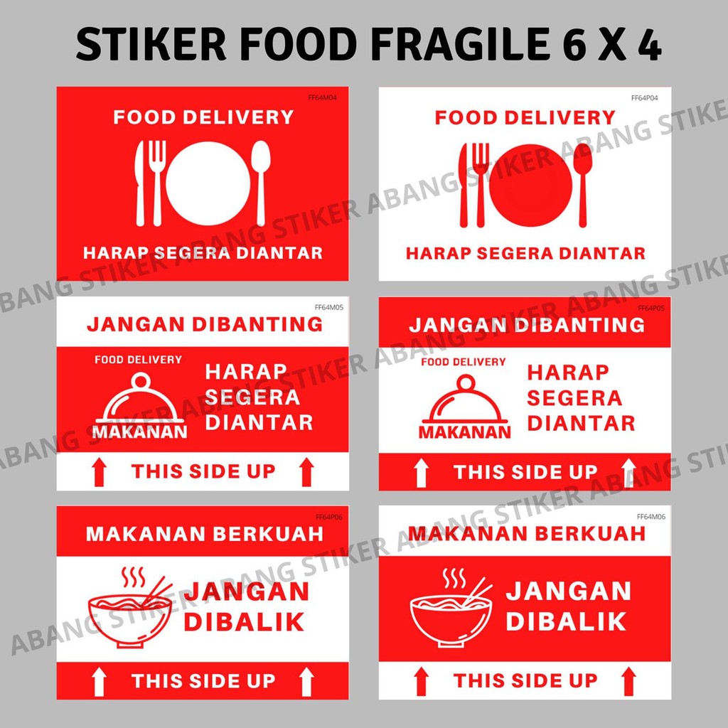

Stiker Food Fragile Biasa 6 x 4 cm
