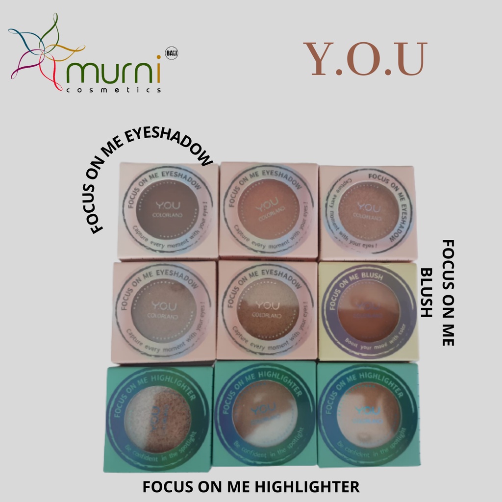 YOU COLORLAND FOCUS ON ME EYESHADOW | HIGHLIGHTER | BLUSH