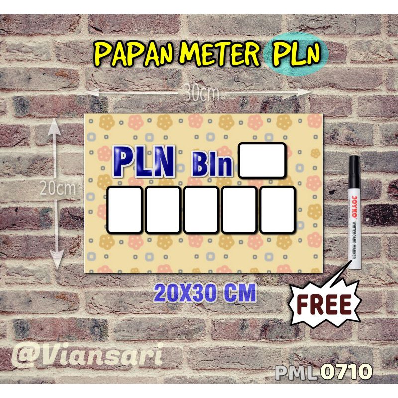 

Vian Papan Meter Listrik PLN PAM motif Unik - Pastel 10