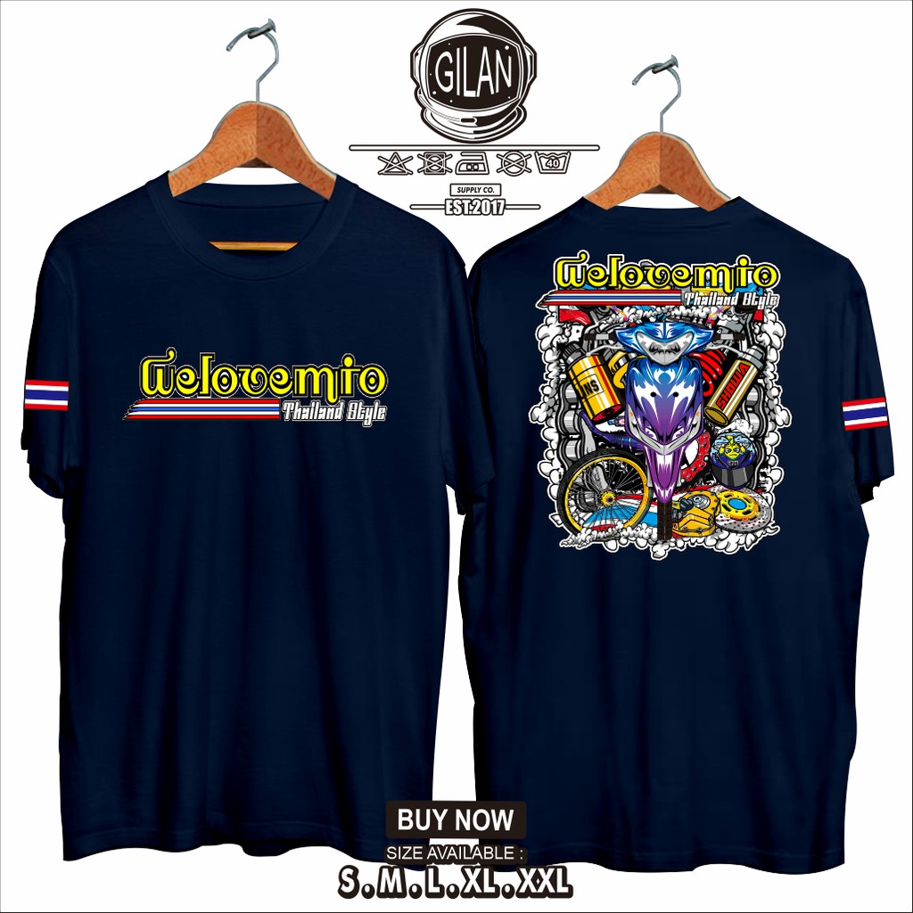 Kaos Baju WE LOVE MIO Thailand Style Kaos Thailook Yamaha Kaos Otomotif