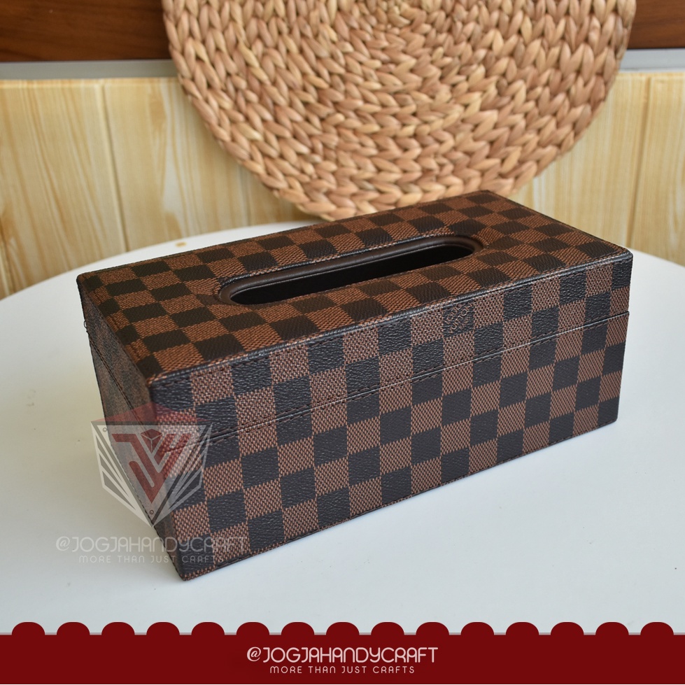 TISSUE BOX Tempat Tisu Kulit Oscar Premium Mobil Rumah Kantor Motif