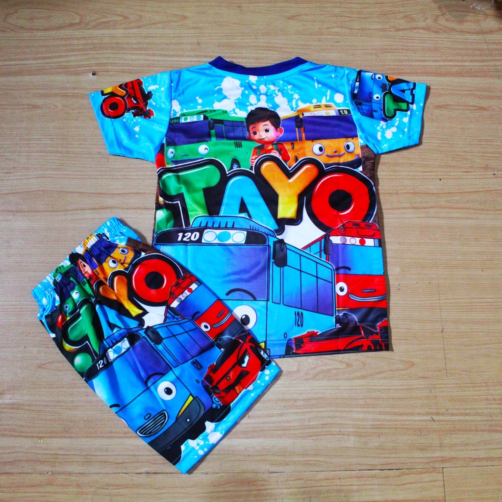 Setelan baju harian tayotayo full printing