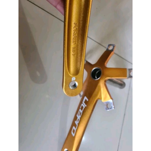 Crank Arm Litepro HT2 Forged MPF 170 Mm BCD 130 MM Gold Kuning crank arm litepro rangka sepeda