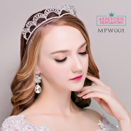 [PRODUK FAVORIT] MAHKOTA PENGANTIN AKSESORIS WANITA CROWN WEDDING MPW001