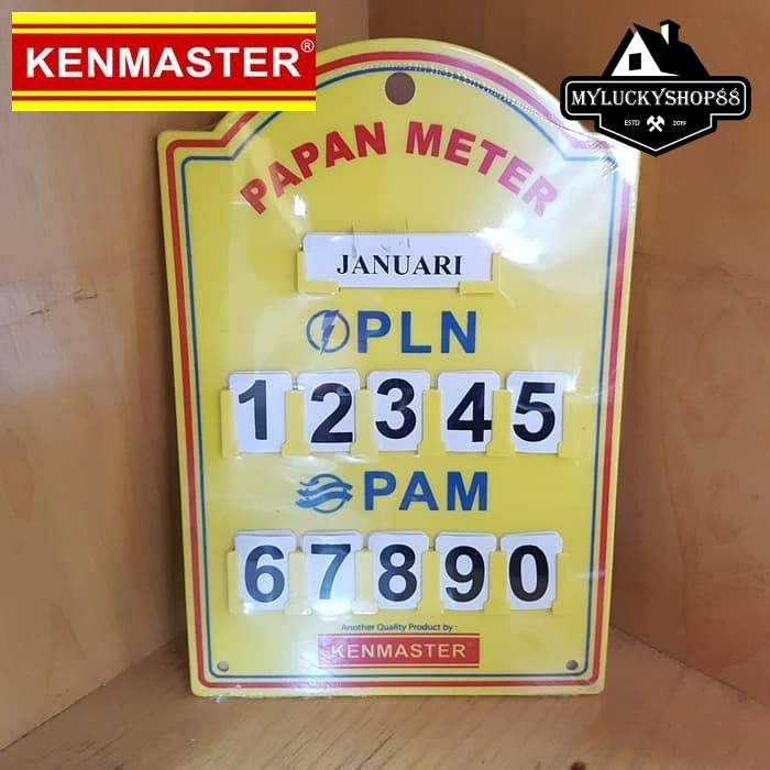 Kenmaster Papan Meteran PLN PAM Meter