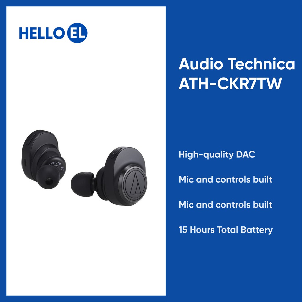 Audio-Technica ATH-CKR7TW - Earphone In-Ear Bluetooth True Wireless Hitam