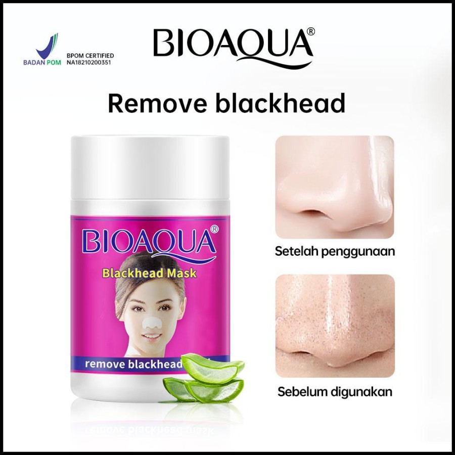 MASKER KOMEDO BIOAQUA ORIGINAL Blackhead Remover Mask Masker 20 ML Masker Hitam Komedo - BPOM