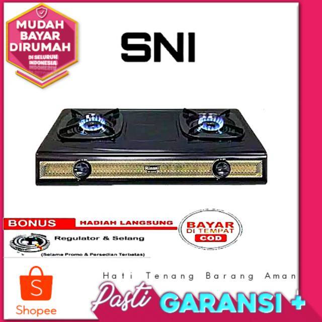 kompor rinnai 2 tungku RI 5-22 bahan kuat strandrat SNI Rinnai kompor gas