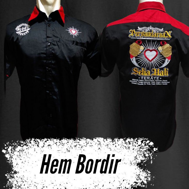 baju psht bordir kemeja psht bordir Hem psht bordir