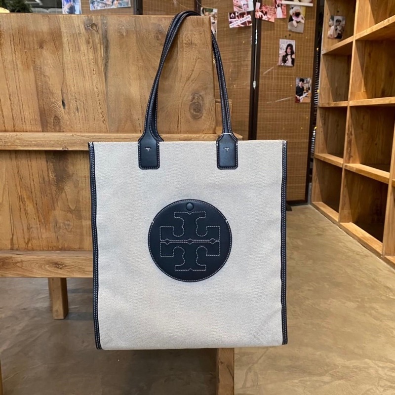 Tory Burch Ella Canvas Tall Tote Bag