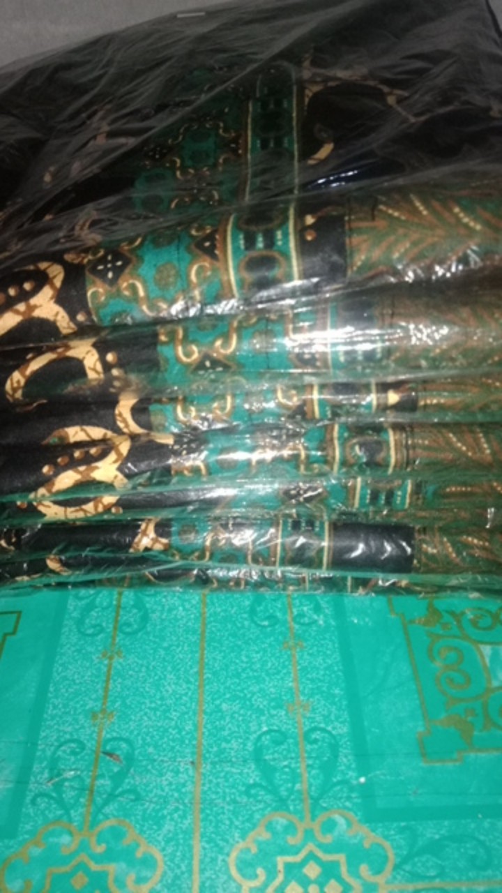 Kemeja Batik Pria Lengan Panjang Motif Daun Hijau A21baju Kemeja Lebaran Pink