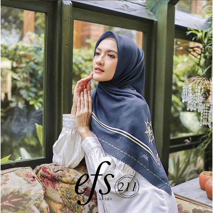 Efs Store Hijab - Efs 211 LASER CUT - Printed Voal