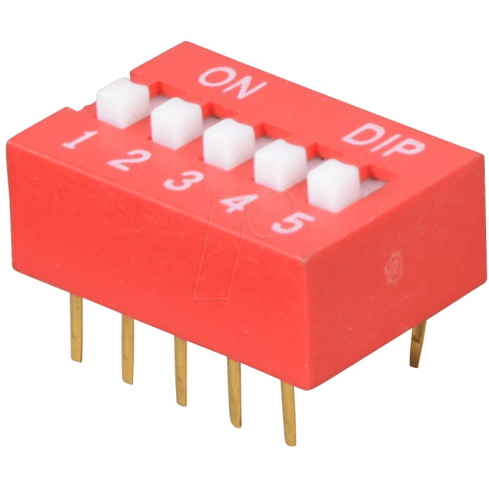 DS 5 Dip Switch 2.54mm 5P saklar DIL 5channel