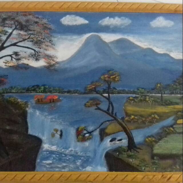 lukisan pemandangan alam